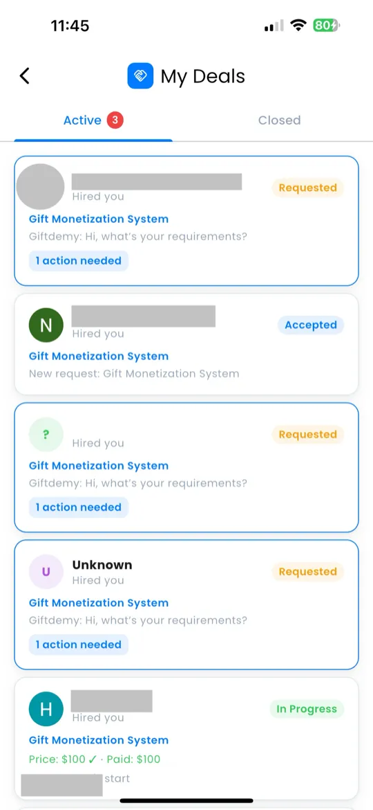 Command Dock with My Deals button highlighted