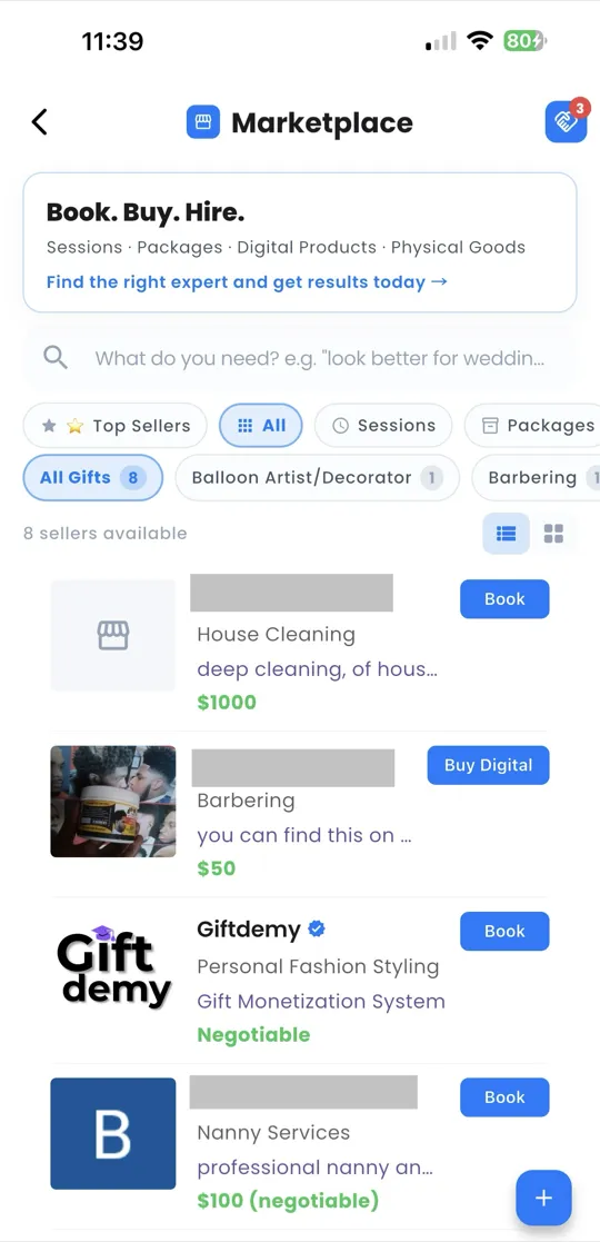 Command Dock with Marketplace button highlighted