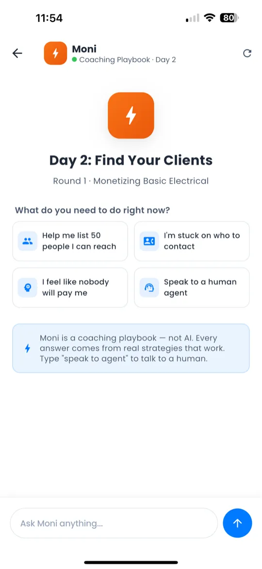 Three ways to open Moni